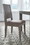 Benzara BM187614 Wooden Side Chair with Fabric Upholstered Seat, Brown
