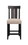 Benzara BM187615 Wooden Counter Height Stool with Fabric Upholstered Seat and Slat Style Back, Set of 2, Black & Beige