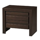 Benzara BM187655 Wooden Nightstand with Two Drawers, Brown