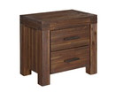 Benzara BM187663 Wooden Nightstand with Exposed Mortise and Tenon Corner Joints, Brown