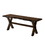 Benzara BM188381 - Transitional Style Solid Wood Bench with Trestle Base and Cross Legs , Brown