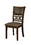 Benzara BM188385 Transitional Faux Leather and Solid Wood Side Chair, Pack of Two, Brown
