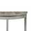 Benzara BM191264 28 Inch Wooden Half Moon Console Table with Bottom Shelf, Gray