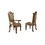 Benjara BM191304 Button Tufted Side Chair with Carved Motifs, Set of 2, Gold