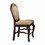 Benjara BM191311 Wooden Counter Height Chair with Fabric Upholstered Seat and Back, Brown and Beige, Set of Two