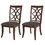 Benjara BM191383 Wooden Side Chair with Cutout Backrest, Set of 2, Brown