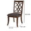 Benjara BM191383 Wooden Side Chair with Cutout Backrest, Set of 2, Brown