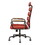 Benjara BM191421 Leatherette Office Chair with Split Panel Backrest, Red