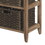 Benzara BM193781 Cottage Style Wooden Accent Table with Two Woven Storage Baskets, Brown