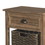 Benzara BM193781 Cottage Style Wooden Accent Table with Two Woven Storage Baskets, Brown