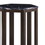 Benzara BM193858 20 Inch Hexagonal Wooden End Table with Marble Top, Brown
