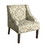 Benzara BM194000 Fabric Upholstered Wooden Accent Chair with Damask Pattern Design, Multicolor