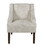 Benzara BM194002 Fabric Upholstered Wooden Accent Chair with Swooping Arms, Gray and Brown