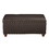 Benzara BM194104 Leatherette Upholstered Wooden Storage Bench with Nail Head Trim Accent, Espresso Brown