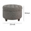 Benzara BM194139 Fabric Upholstered Wooden Ottoman with Tufted Lift Off Lid Storage, Dark Gray