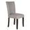 Benjara BM195015 Fabric Upholstered Wooden Parson Dining Chair with Splayed Back, Gray and Brown
