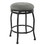 Benzara BM195182 Metal Counter Stool with Swivelling Fabric Padded Seat, Gray and Black