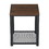 Benjara BM195812 Iron Framed Nightstand with Wooden Top and Wire Mesh Open Shelf, Brown and Black