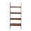 Benjara BM195857 Rustic Ladder Style Iron Bookcase with Four Wooden Shelves, Brown and Black