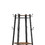 Benjara BM195867 Metal Framed Ladder Style Coat Rack with Three Wooden Shelves, Brown and Black