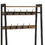Benjara BM195873 Iron Framed Coat Rack with Two Storage Shelves and Hanging Rail, Brown and Black