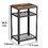 Benjara BM195880 Industrial Style Iron and Wood Side Table with Two Tier Mesh Shelves, Black and Brown