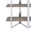 Benjara BM196196 Geometric Metal Framed Bookshelf with Four Open Wooden Shelves, Brown and Silver