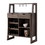 Benjara BM196199 Stylish Wooden Wine Cabinet with Sled Legs and Spacious Storage, Brown