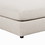 Benjara BM196657 - Fabric Upholstered Wooden Ottoman with Loose Cushion Seat and Small Feet, Beige