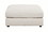 Benjara BM196657 - Fabric Upholstered Wooden Ottoman with Loose Cushion Seat and Small Feet, Beige