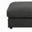 Benjara BM196660 - Fabric Upholstered Wooden Ottoman with Loose Cushion Seat and Small Feet, Dark Gray
