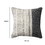 The Urban Port BM200554 18 x 18 Square Handwoven Accent Throw Pillow, Polycotton Dhurrie, Kilim Pattern, White, Gray