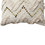 The Urban Port BM200556 18 x 18 Square Polycotton Handwoven Accent Throw Pillow, Fringed, Sequins, Chevron Design, Off White