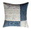 The Urban Port BM200561 Dae 24 x 24 Square Handwoven Cotton Accent Throw Pillow, Classic Simple Kilim Pattern, Blue, Off White