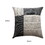 The Urban Port BM200562 Dae 24 x 24 Square Handwoven Accent Throw Pillow, Cotton Dhurrie, Classic Kilim Pattern, Gray, Off White
