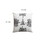 The Urban Port BM200577 18 x 18 Square Cotton Accent Throw Pillow, Meditating Buddha, Tree Print, White, Black