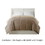 Benzara BM202056 Genoa King Size Box Quilted Reversible Comforter, Brown and Gold
