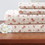 Benzara BM202117 Melun 4 Piece Queen Size Rose Pattern Sheet Set, Pink and White