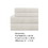 Benzara BM202151 Lanester 3 Piece Polyester Twin XL Size Sheet Set, White