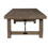 Benjara BM203609 Handcrafted Reclaimed Wood Coffee Table with Grains, Weathered Gray
