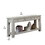 Benjara BM203959 Transitional Wooden Console Table with 4 Drawers and Open Shelf, White