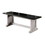 Benjara BM203982 Transitional Wooden Bench with Trestle Base, Espresso Brown and White