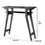 Benjara BM204124 2 Tier Wooden Console Table with Slanted Leg Support in Distressed Gray