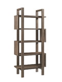 Benjara BM204137 5 Shelf Open Design Wooden Bookcase with Zig Zag Design, Brown