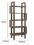 Benjara BM204137 5 Shelf Open Design Wooden Bookcase with Zig Zag Design in Brown