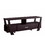 Benjara BM204142 Modern Style TV Stand with 2 Open Shelves and 2 Side Shelves in Brown