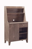 Benjara BM204158 Wooden 1 Door Bakers Cabinet with 2 Top Shelves and 1 Drawer, Brown