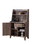 Benjara BM204158 Wooden 1 Door Bakers Cabinet with 2 Top Shelves and 1 Drawer in Brown