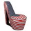 Benjara BM204211 Wooden High Heel Shaped Storage Chair with Flag Print, Multicolor