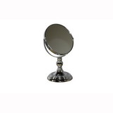 Benjara BM204301 Metal Magnifying Makeup Mirror with 3X Magnification, Silver